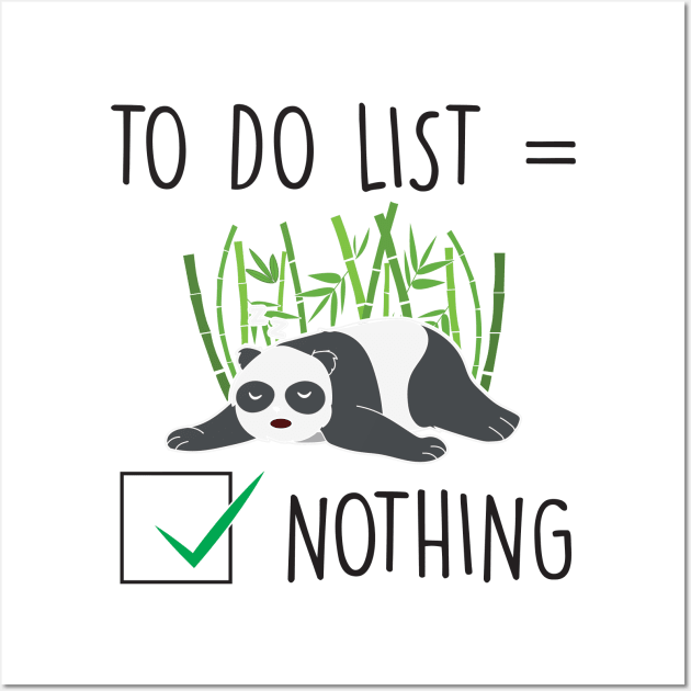 Slothful Panda lazy panda Wall Art by Work Memes